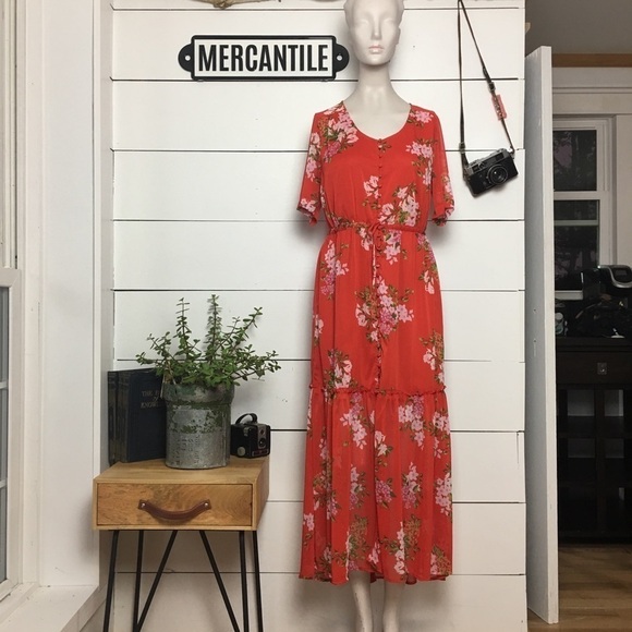 Who What Wear floral maxi/midi dress - Picture 1 of 8